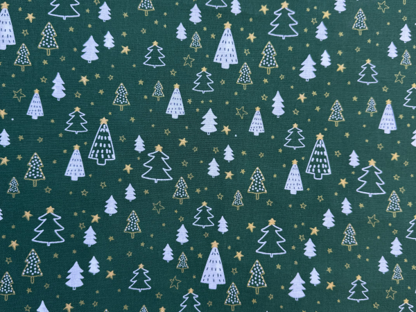 Baumwoll-Stoff Tannenbaum Grün Nr 4950